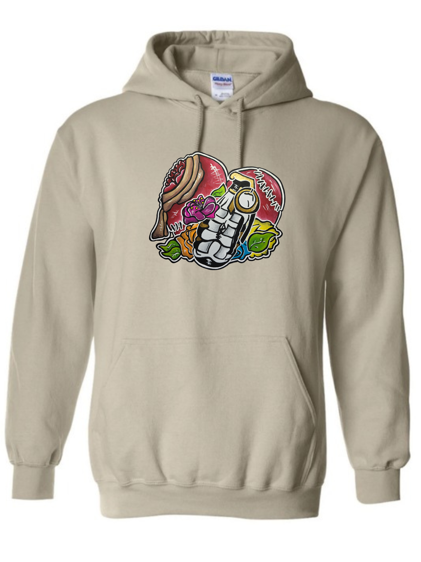 Hoodies Coeur grenade