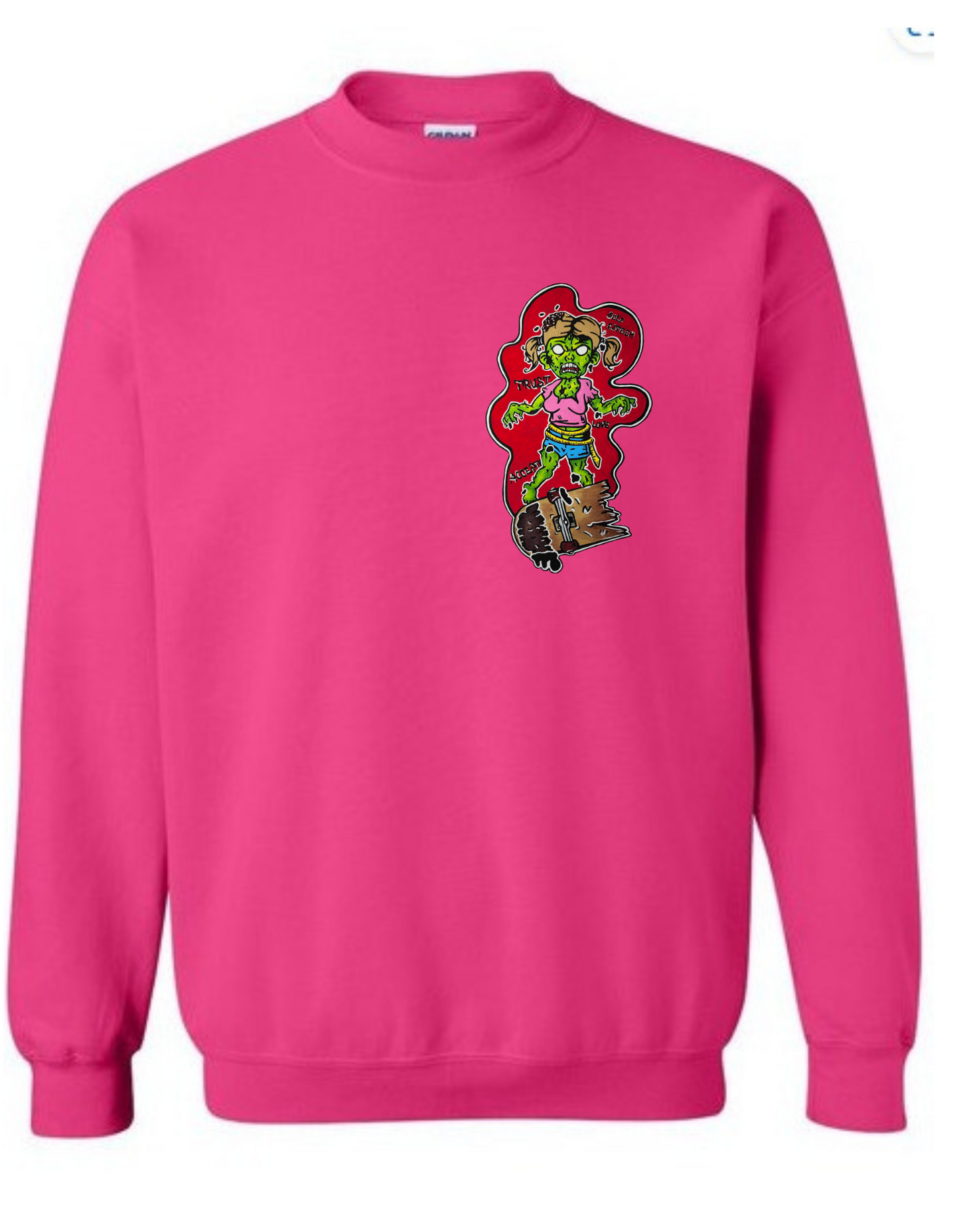 Crewneck fille zombie skate