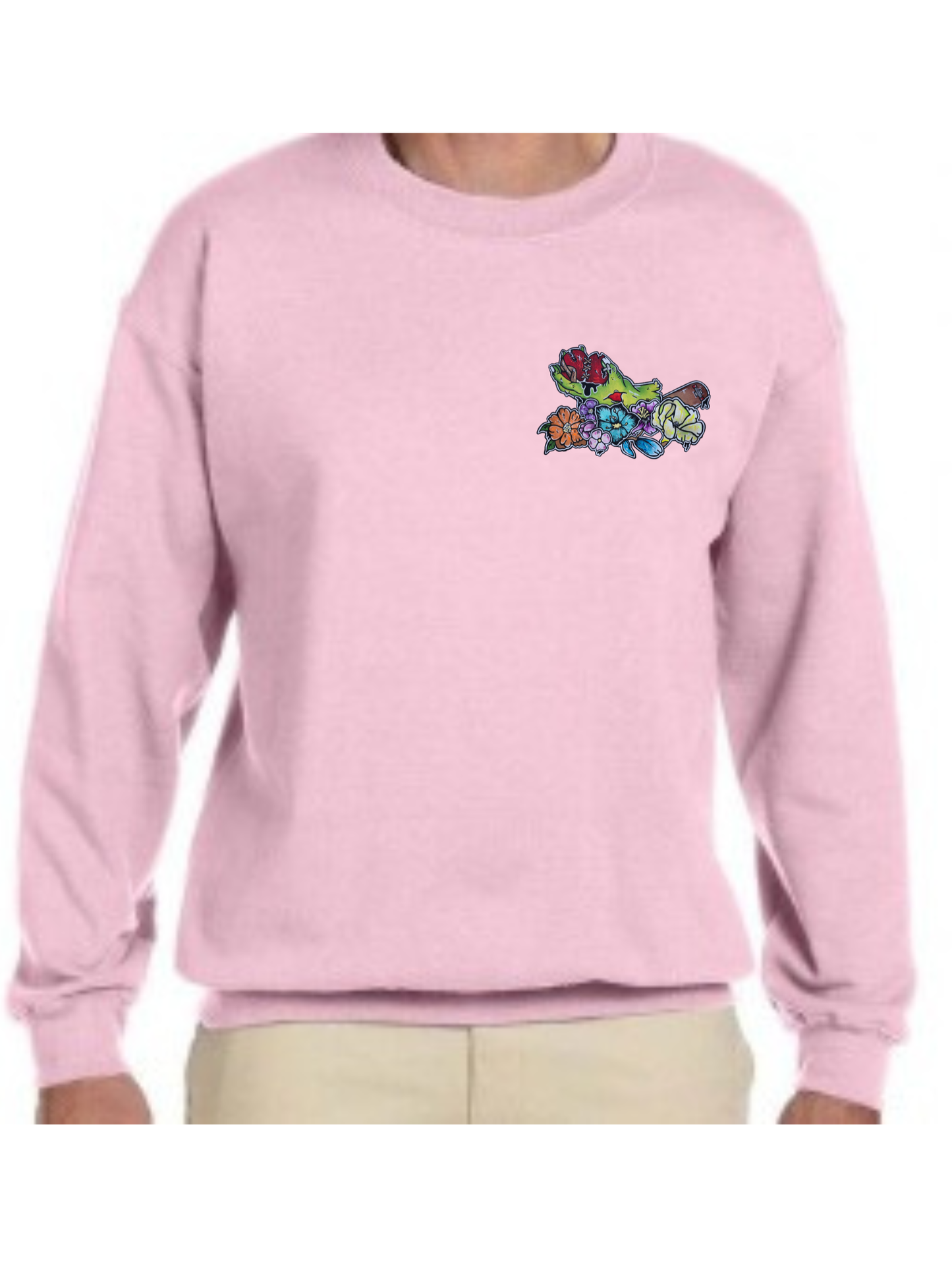 Crewneck Main zombie coeur fleur