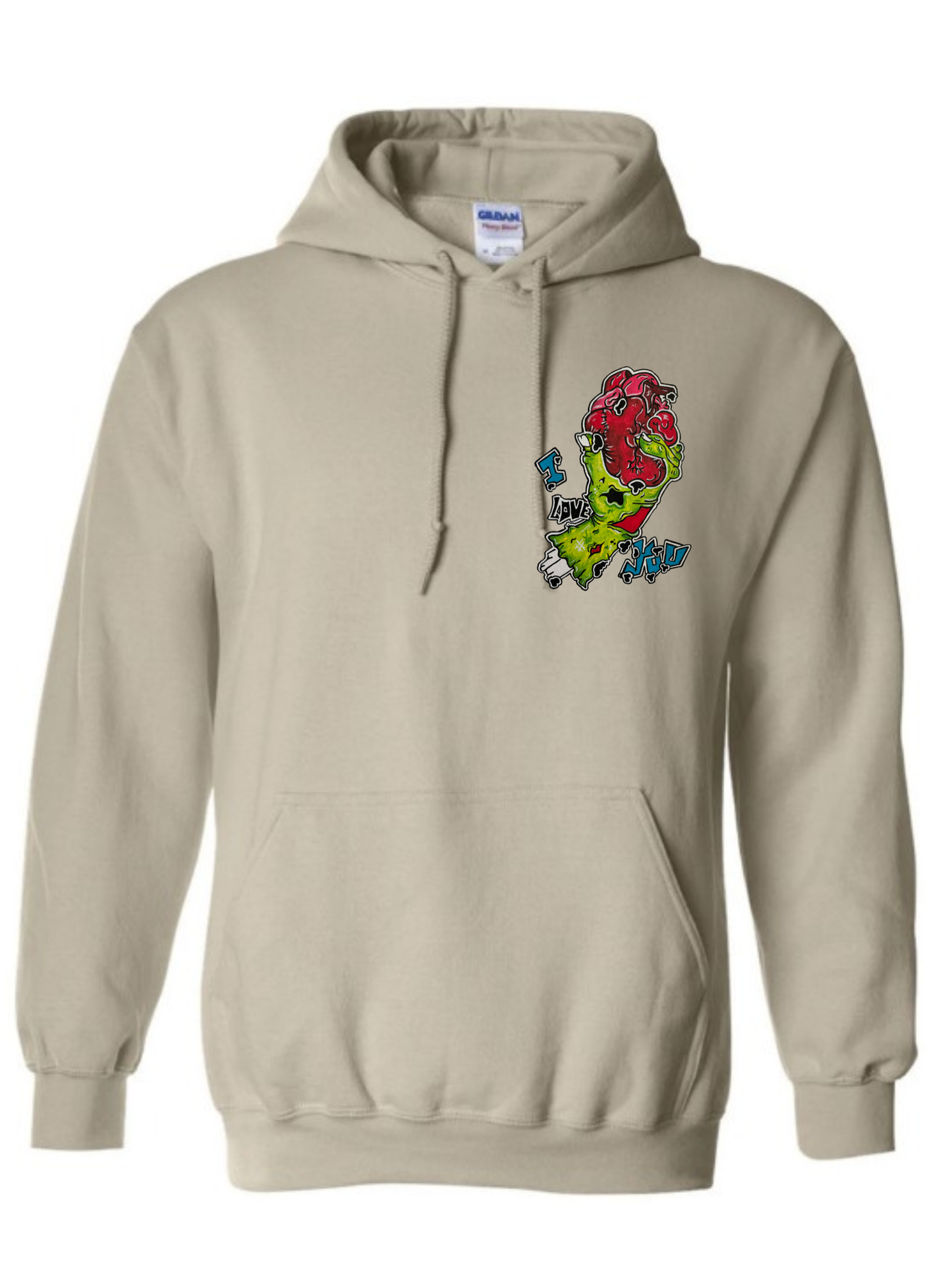 Hoodies enfant Main zombie coeur I love you