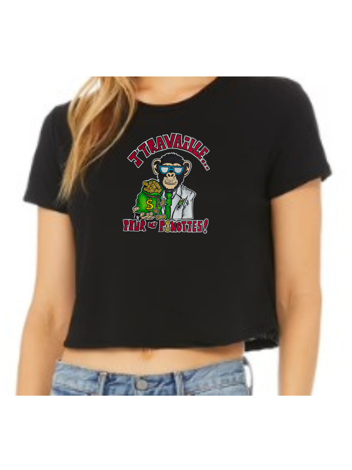 Crop top J'travaille pour des peanuts