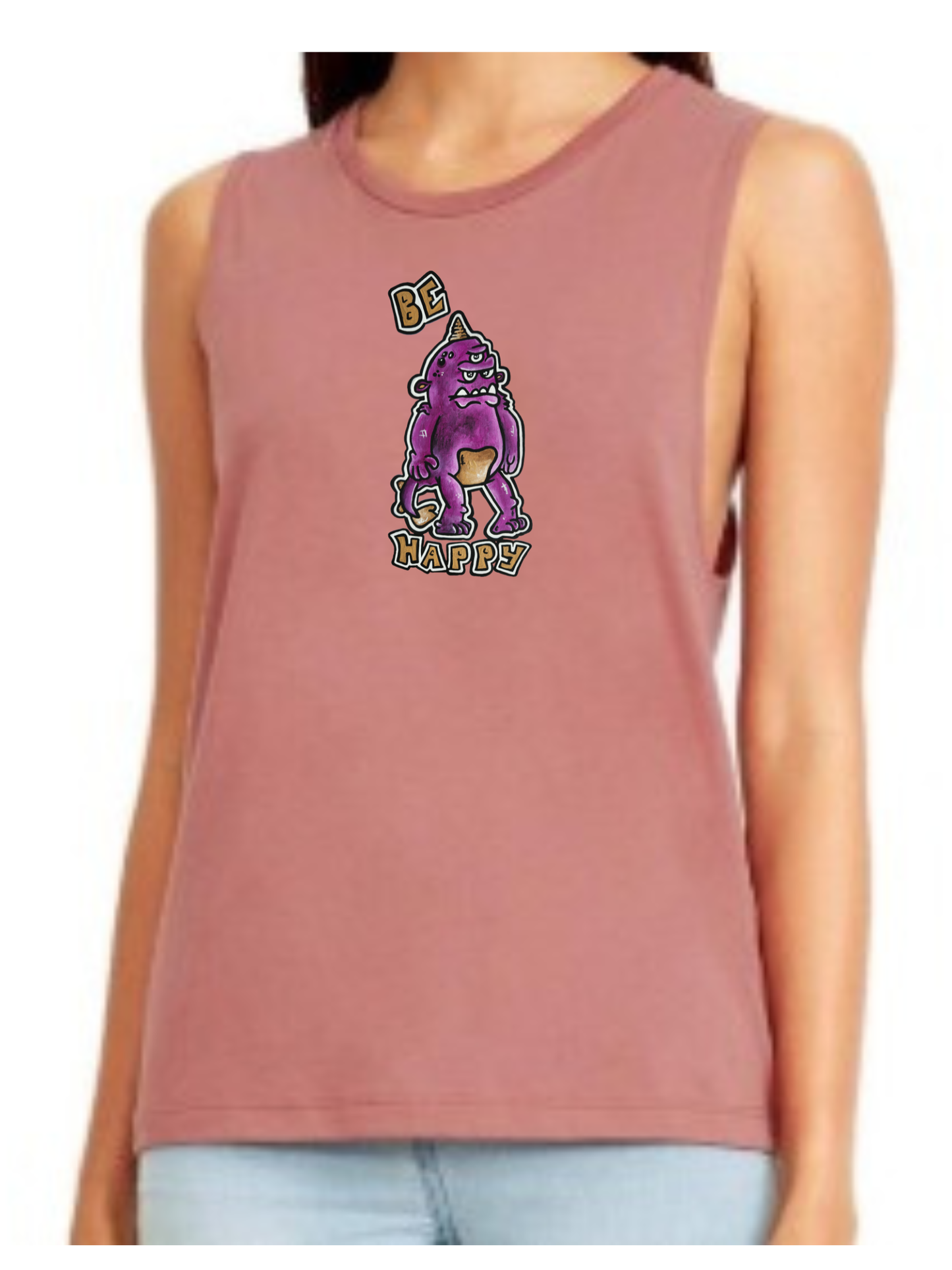 Camisole femme festival muscle Be happy