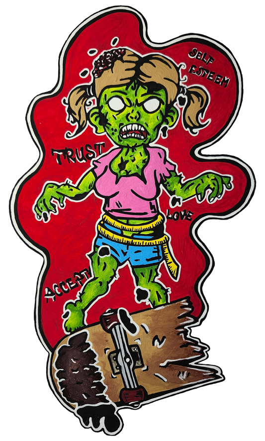 T-shirt zombie fille skate