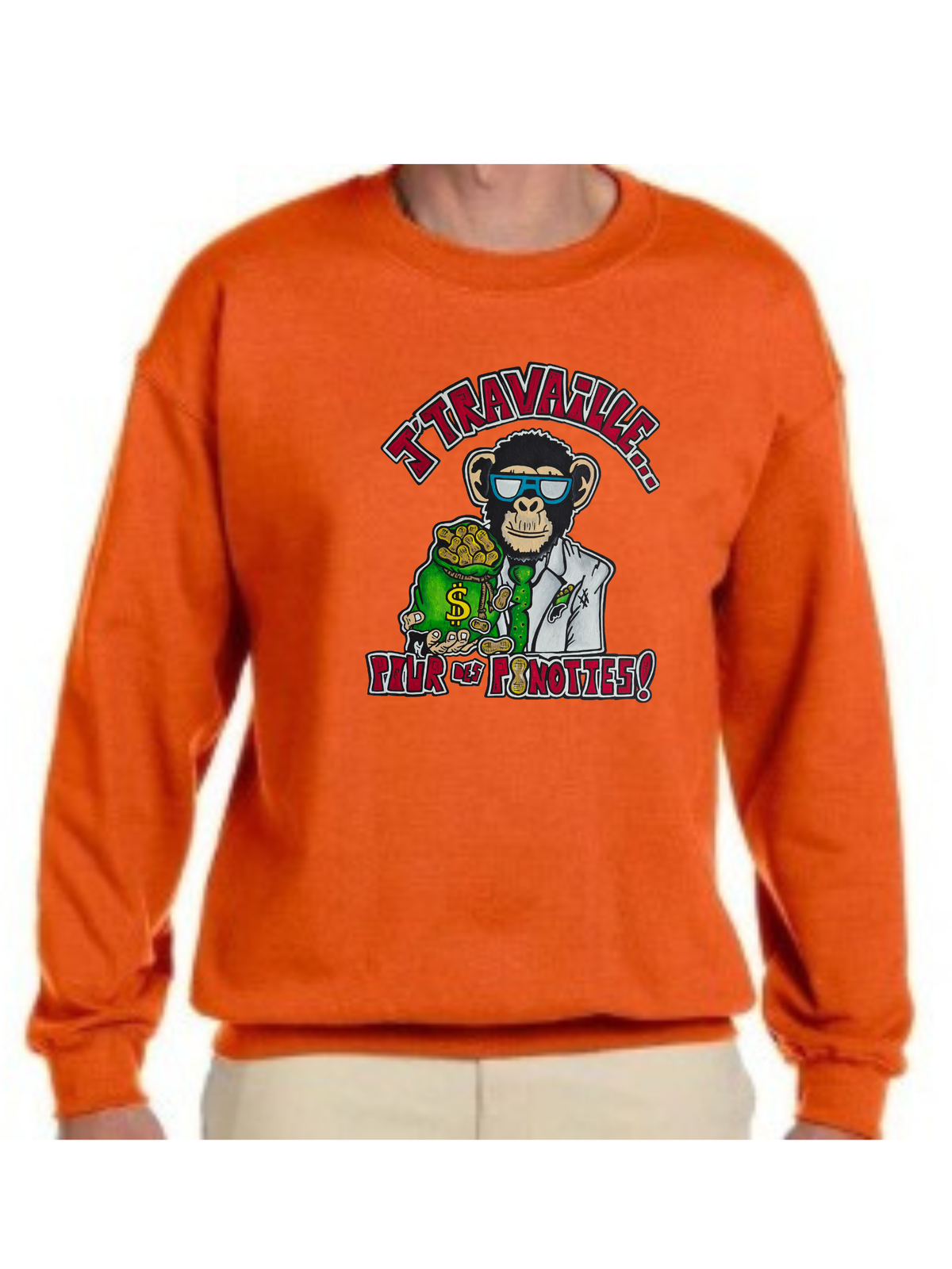 Crewneck J'travaille pour des peanuts