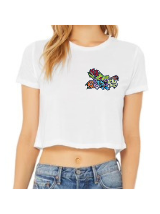 Crop top Main zombie coeur fleur