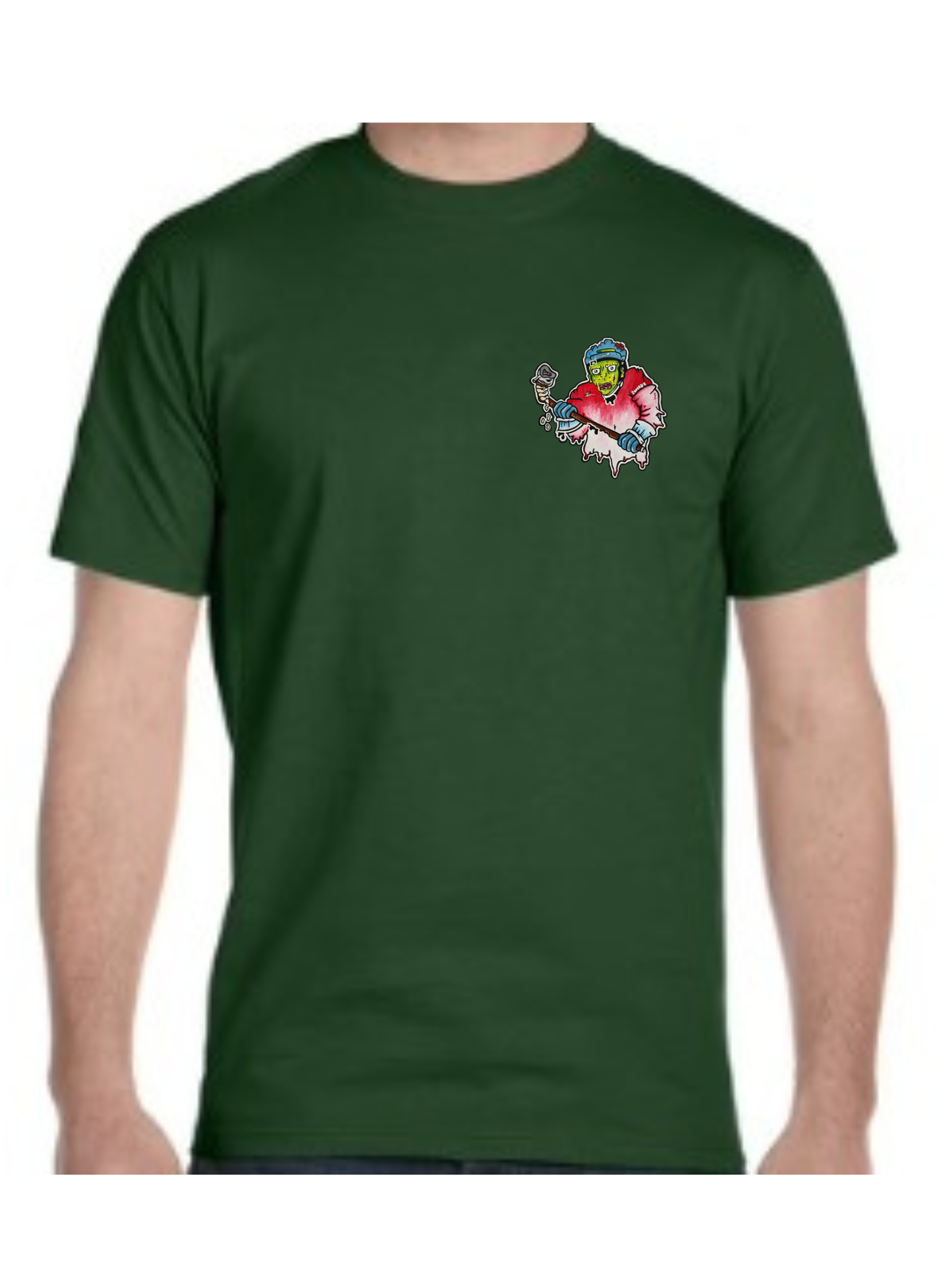 T-shirt Joueur zombie hockey