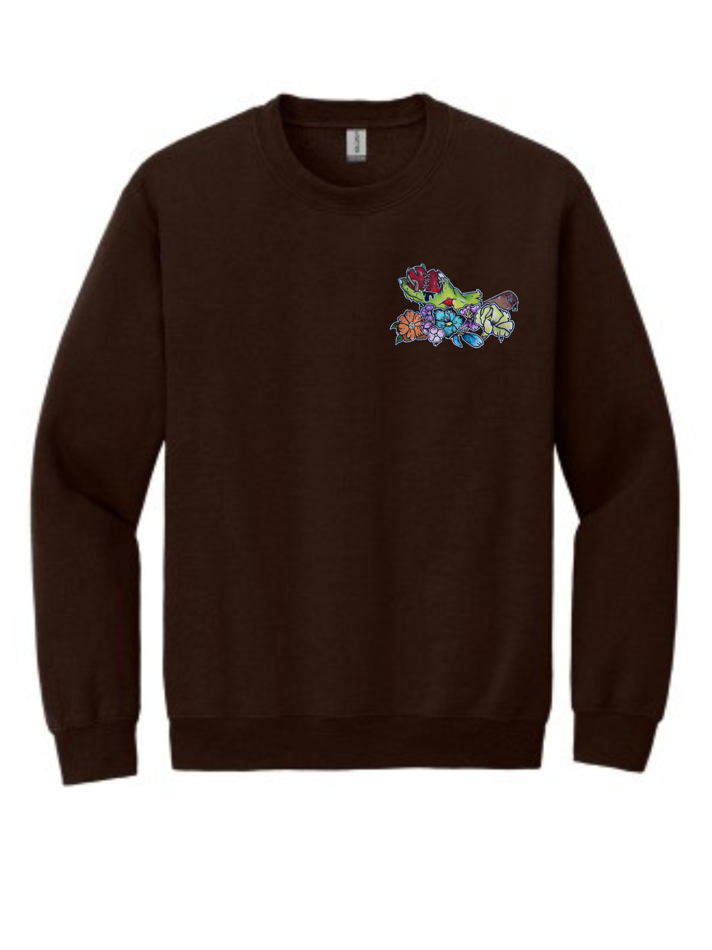 Crewneck Main zombie coeur fleur
