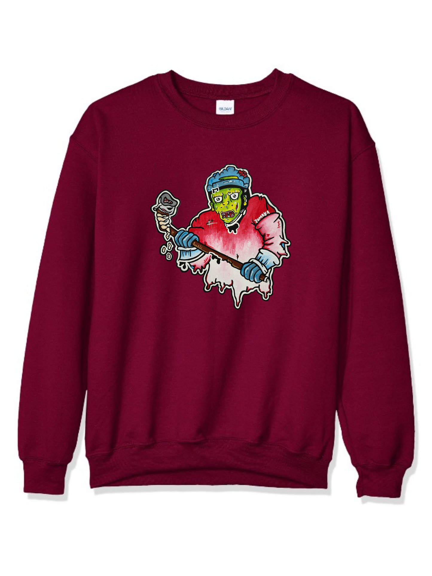 Crewneck Joueur zombie hockey