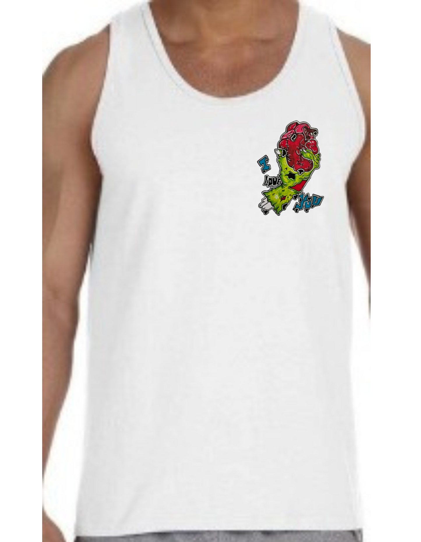 Camisole homme Main zombie coeur