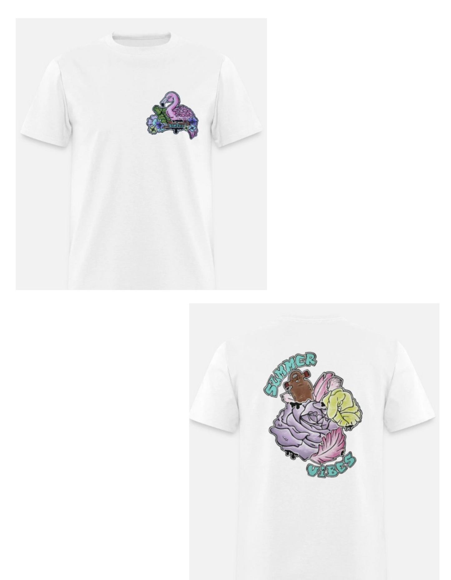 T-shirt enfant combo flamant rose