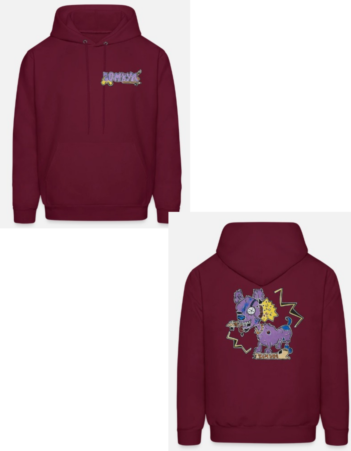 Hoodies combo chien zombie
