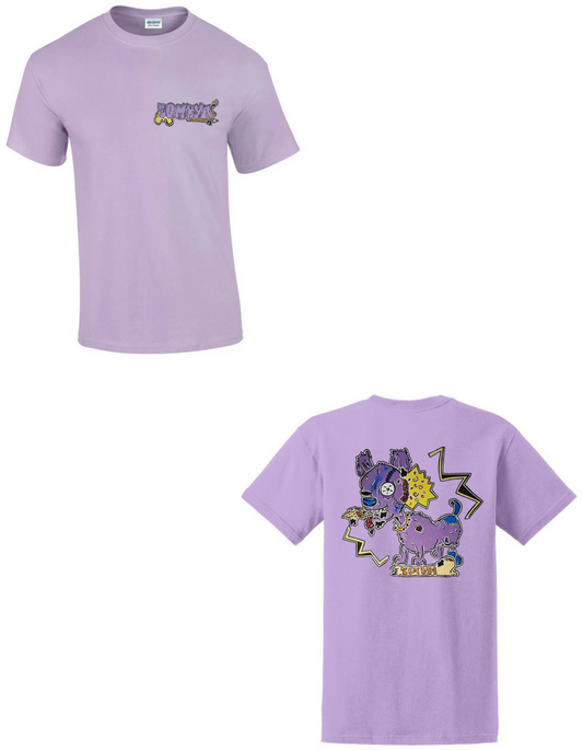 T-shirt combo chien zombie
