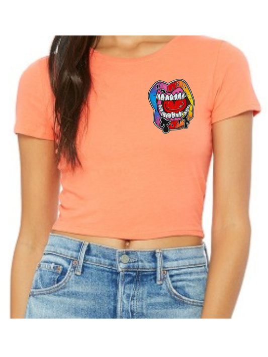 Crop top Lèvre multicolore