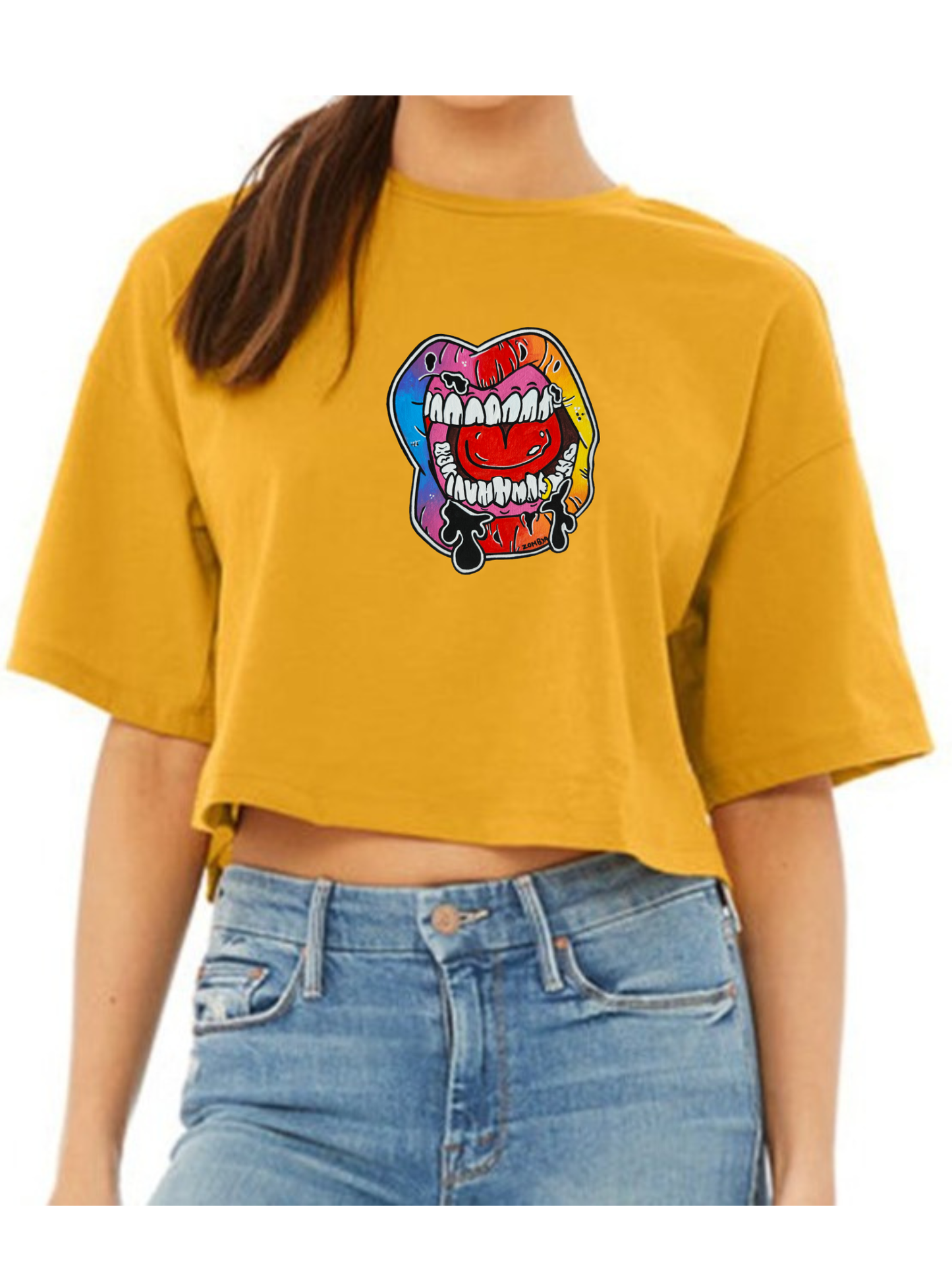 Crop top Lèvre multicolore