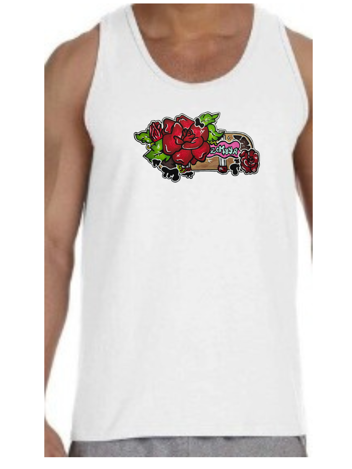 Camisole homme Skate fleur