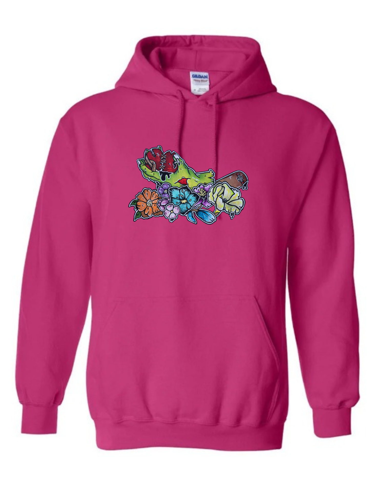 Hoodies Main zombie coeur fleur