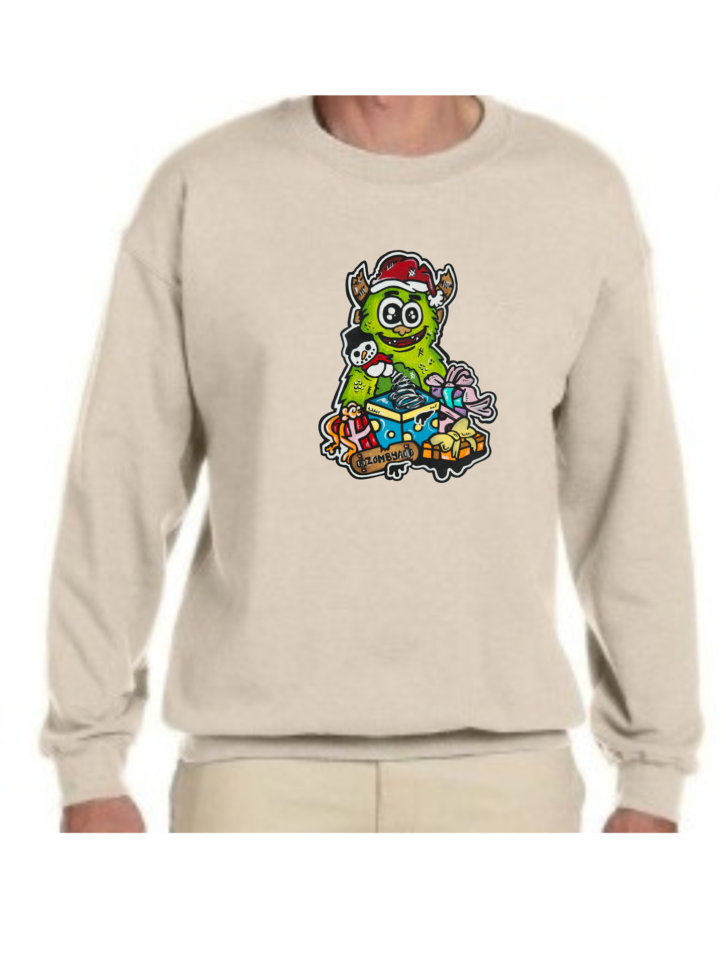 Crewneck Monstre vert Noël