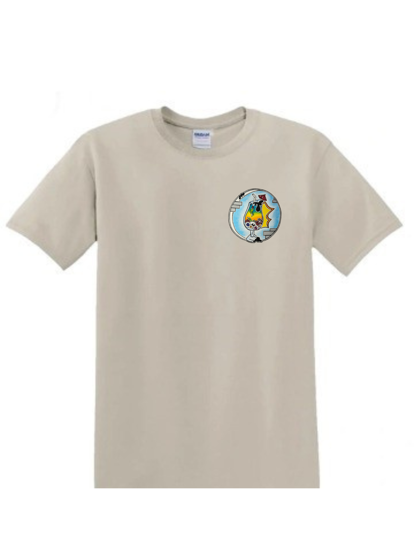 T-shirt verre cocktail rond