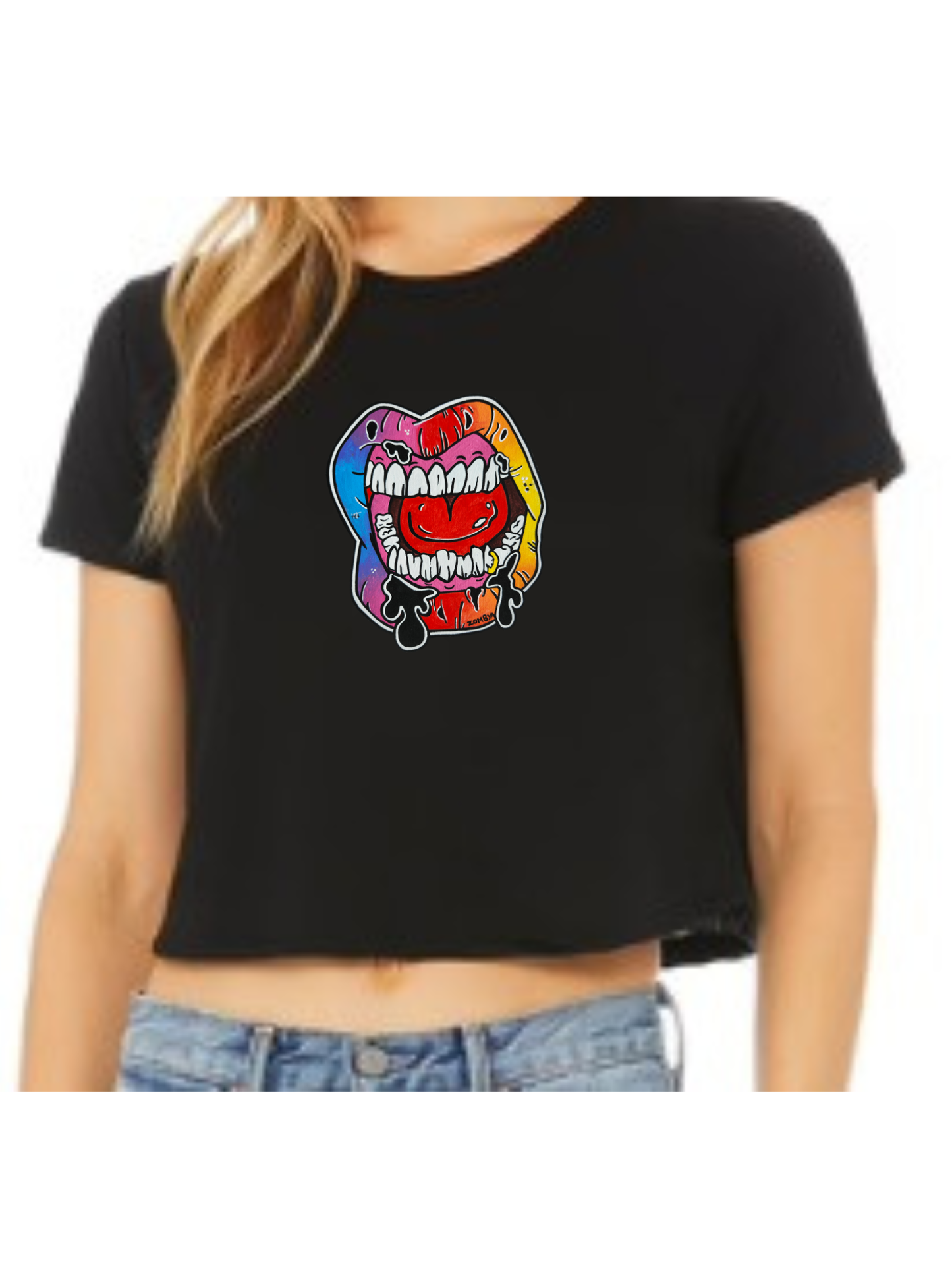 Crop top Lèvre multicolore