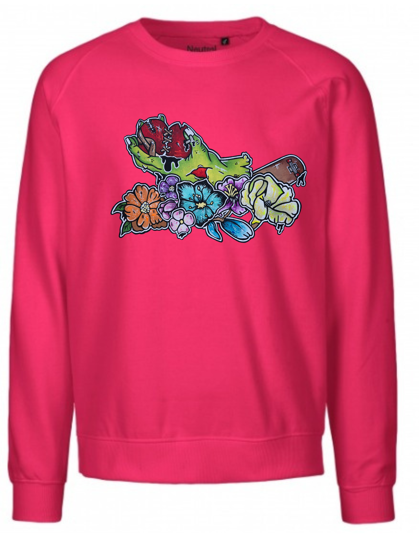Crewneck Main zombie coeur fleur