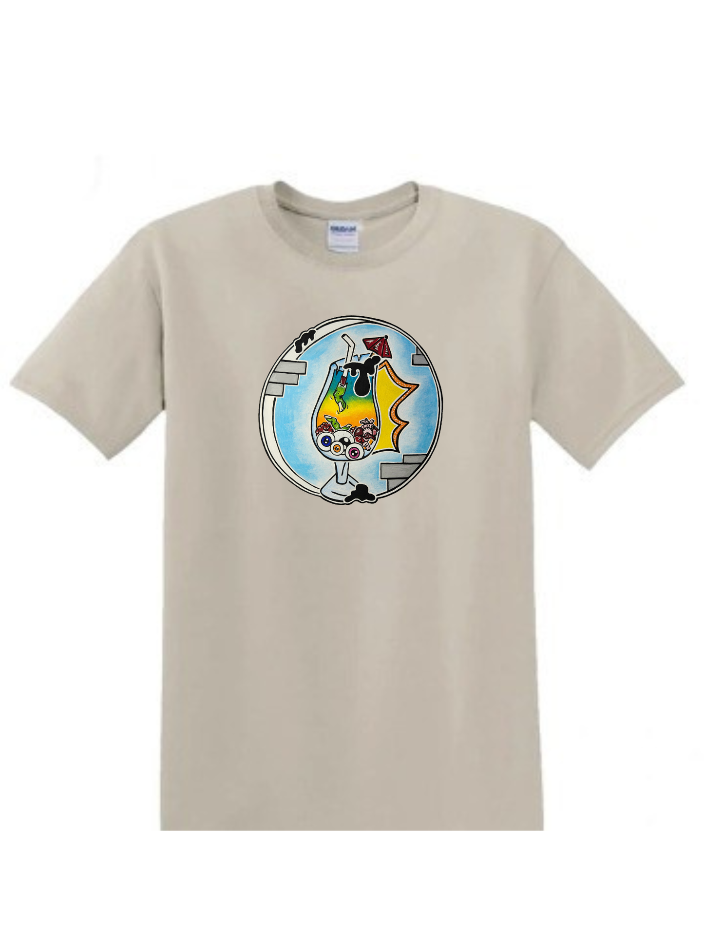 T-shirt Verre cocktail rond