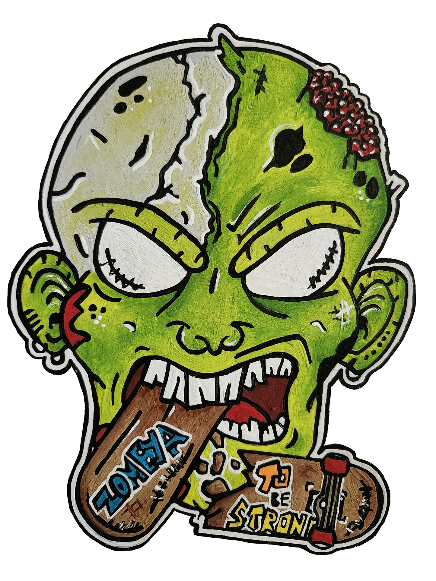 T-shirt zombie qui mange un skate