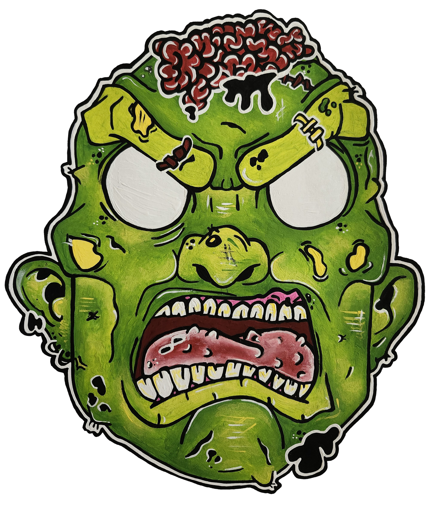 T-shirt tête de zombie