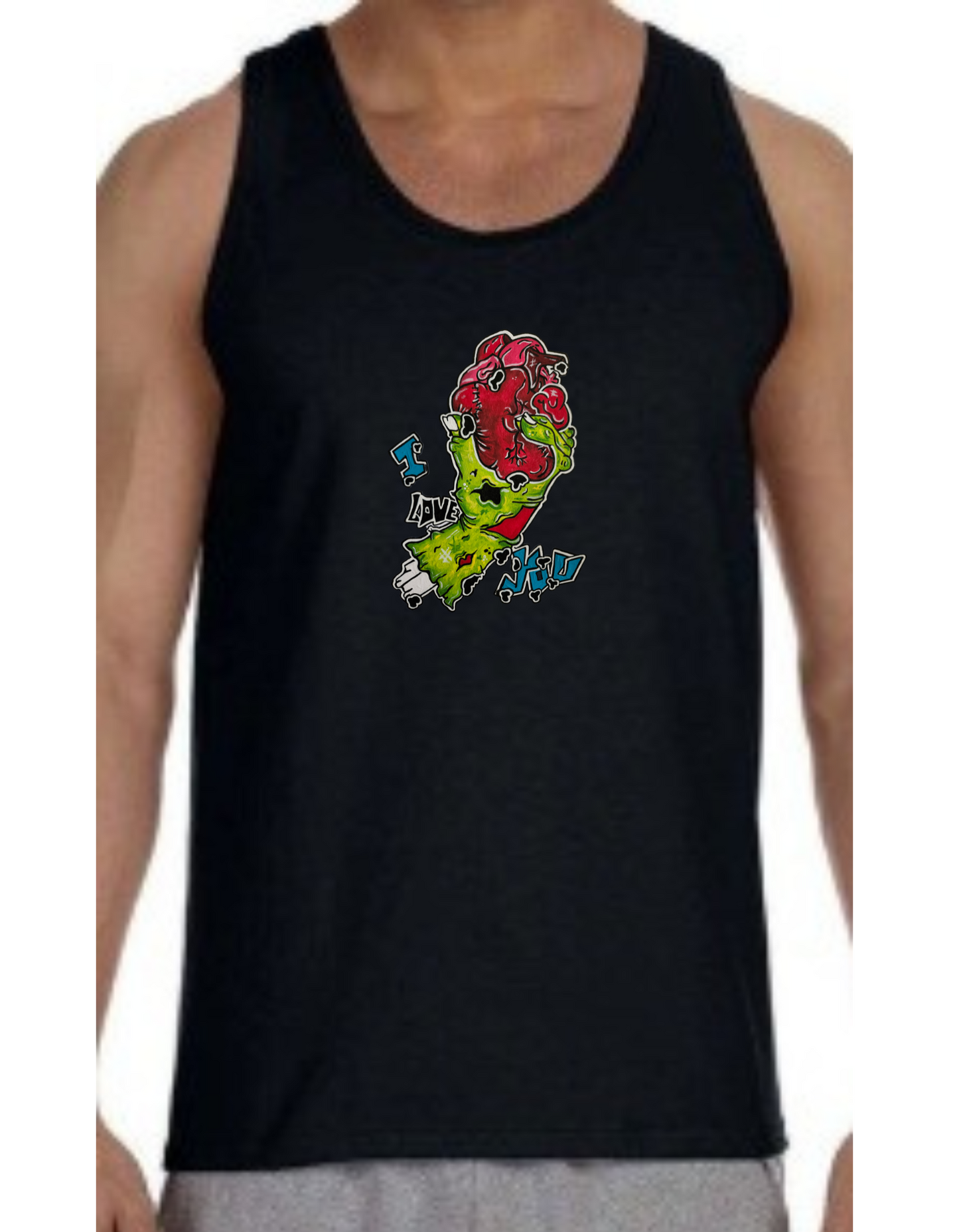 Camisole homme Main zombie coeur