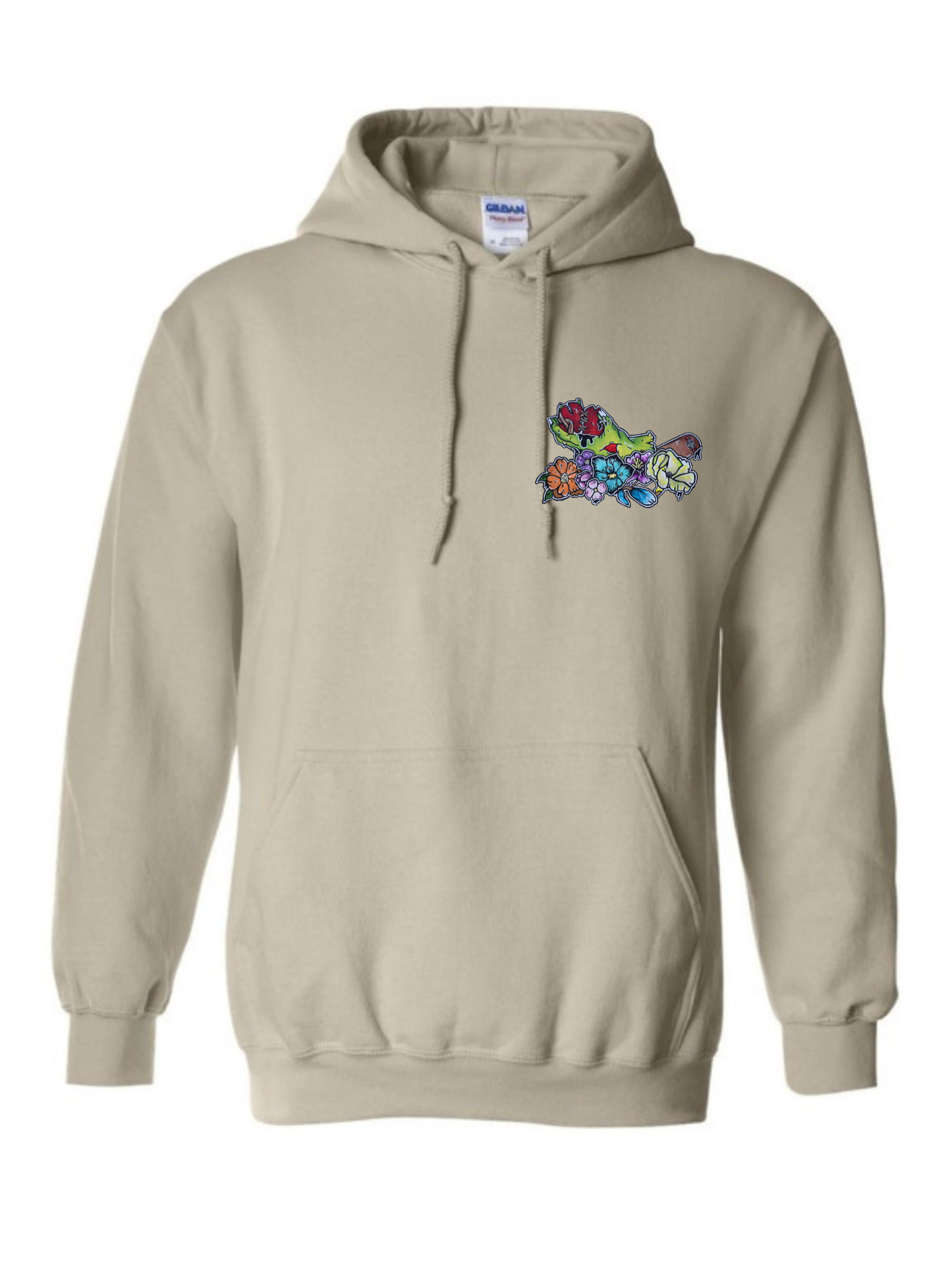 Hoodies main zombie coeur fleur