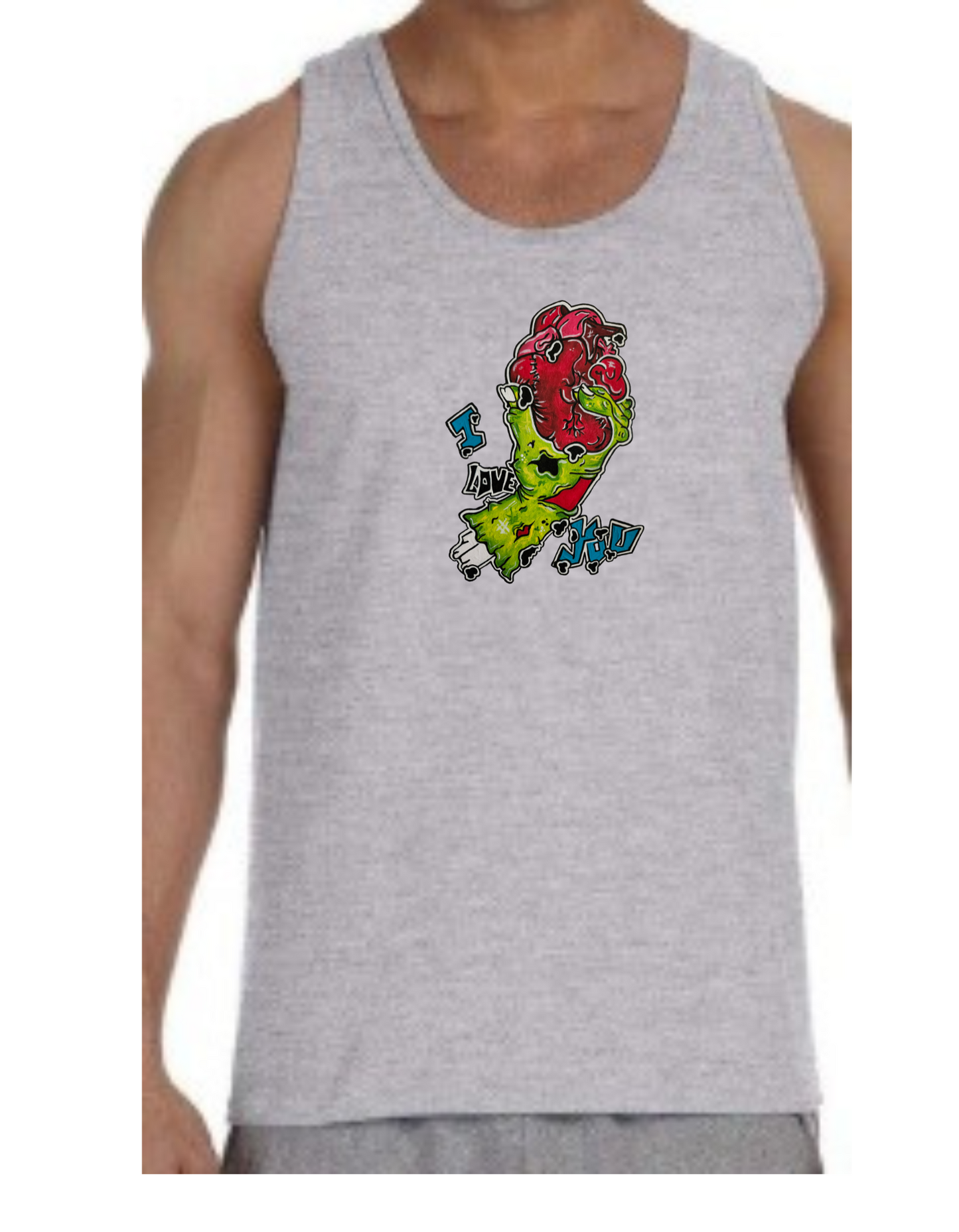 Camisole homme Main zombie coeur