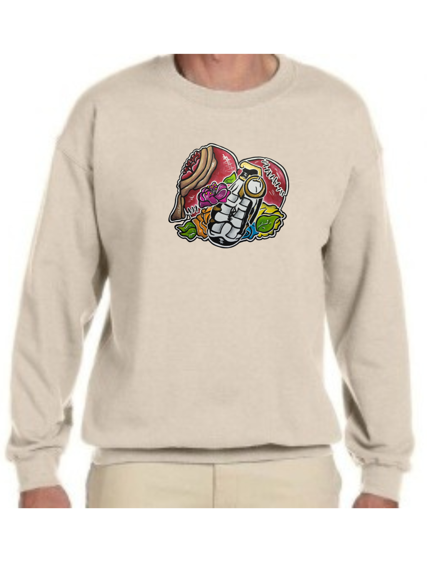 Crewneck Coeur grenade
