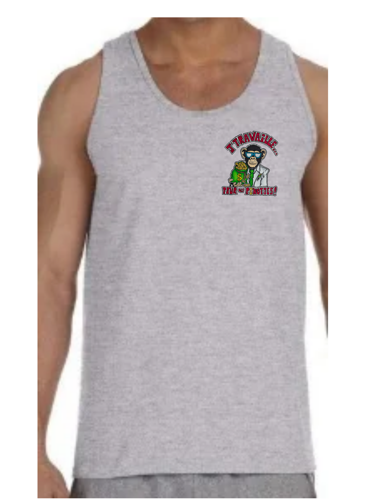 Camisole homme J'travaille pour des peanuts