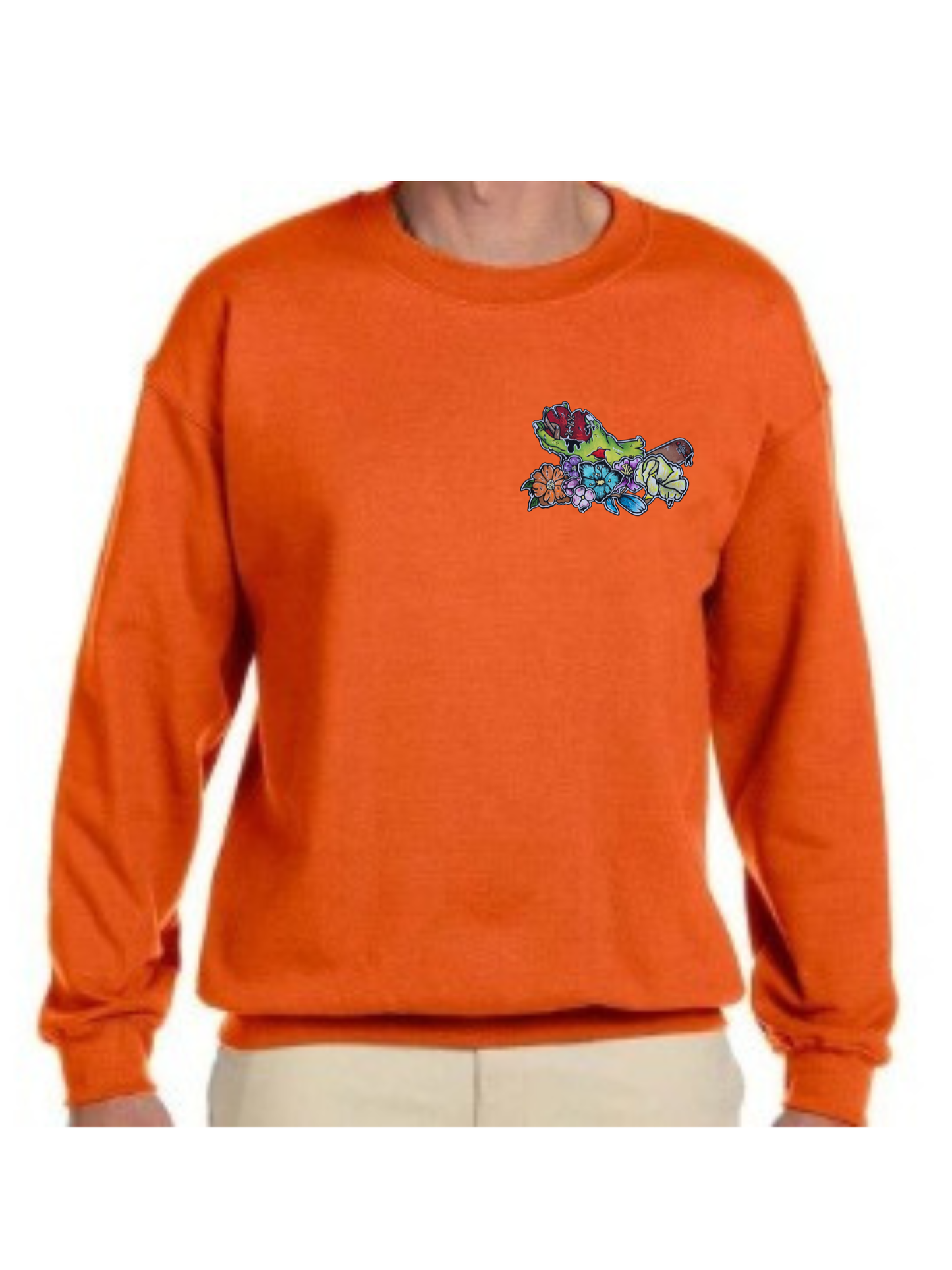 Crewneck Main zombie coeur fleur