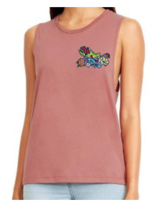 Camisole femme festival muscle Main zombie coeur fleur