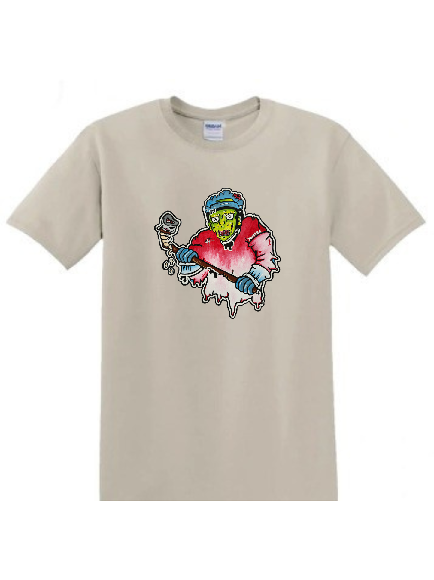 T-shirt Joueur zombie hockey