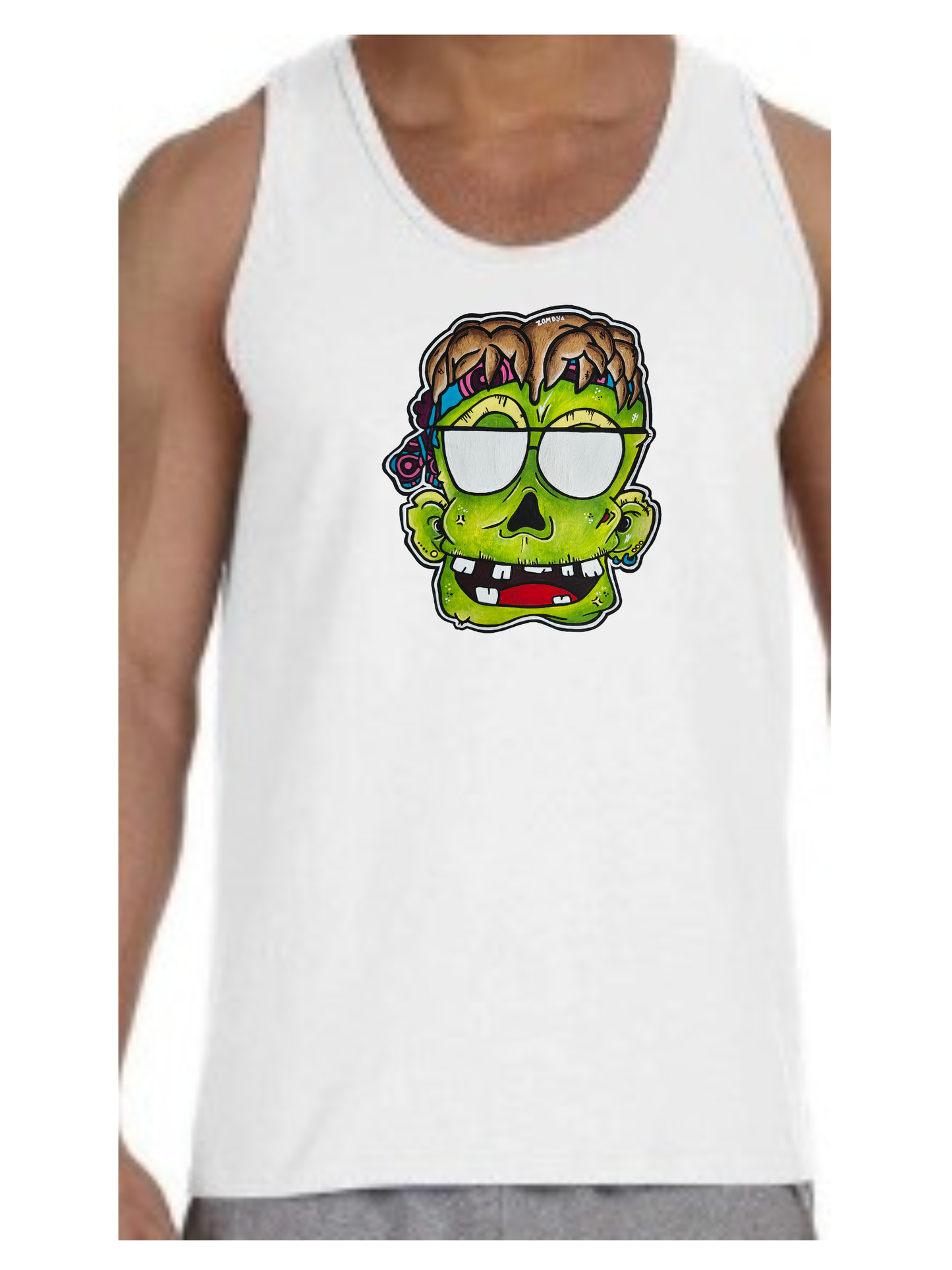 Camisole homme Zombie lunette de soleil