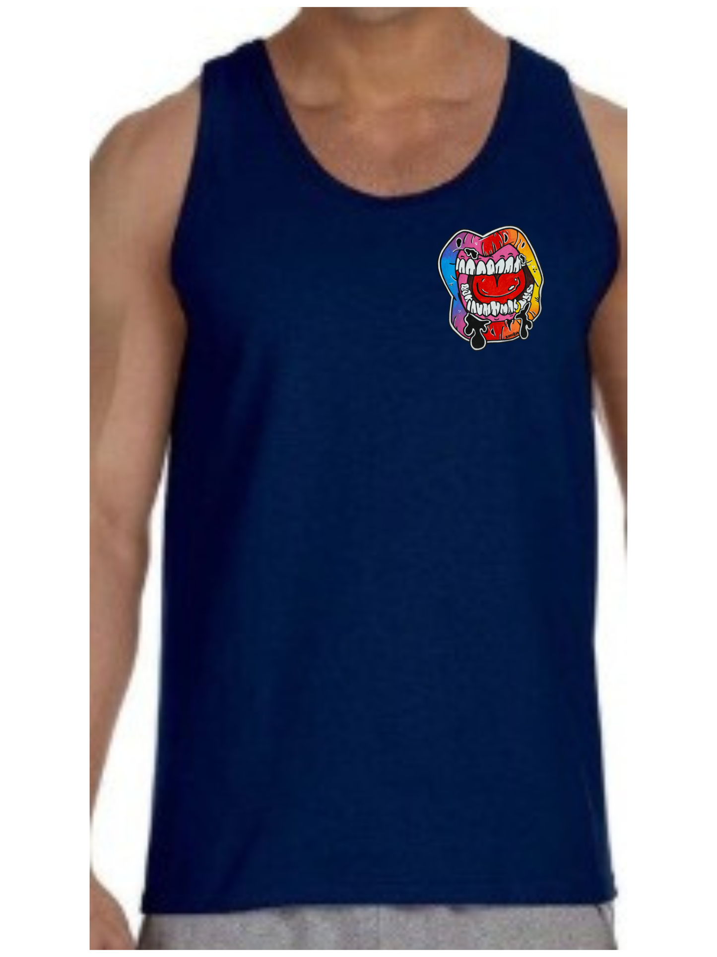 Camisole homme Lèvre multicolore