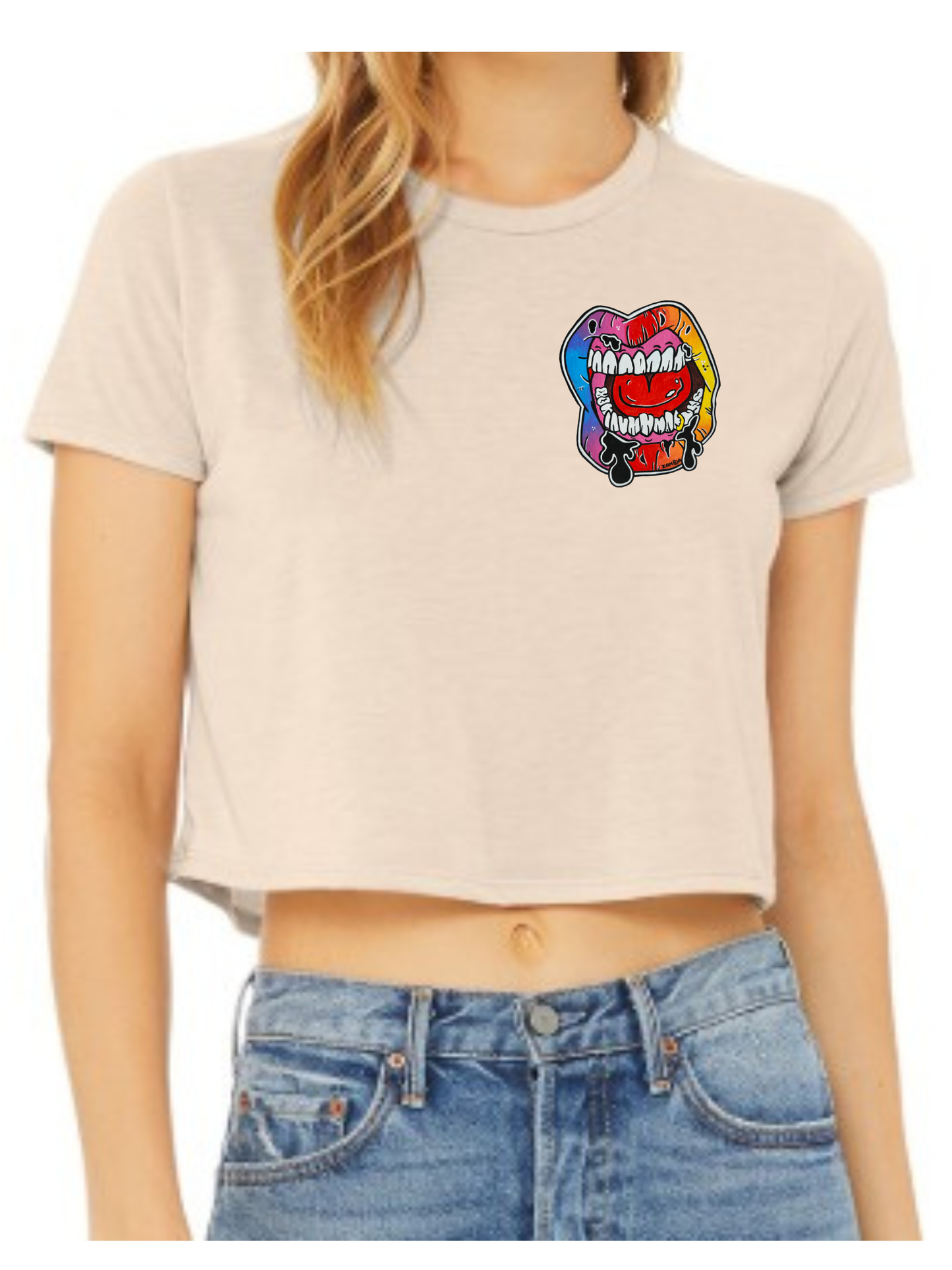 Crop top Lèvre multicolore