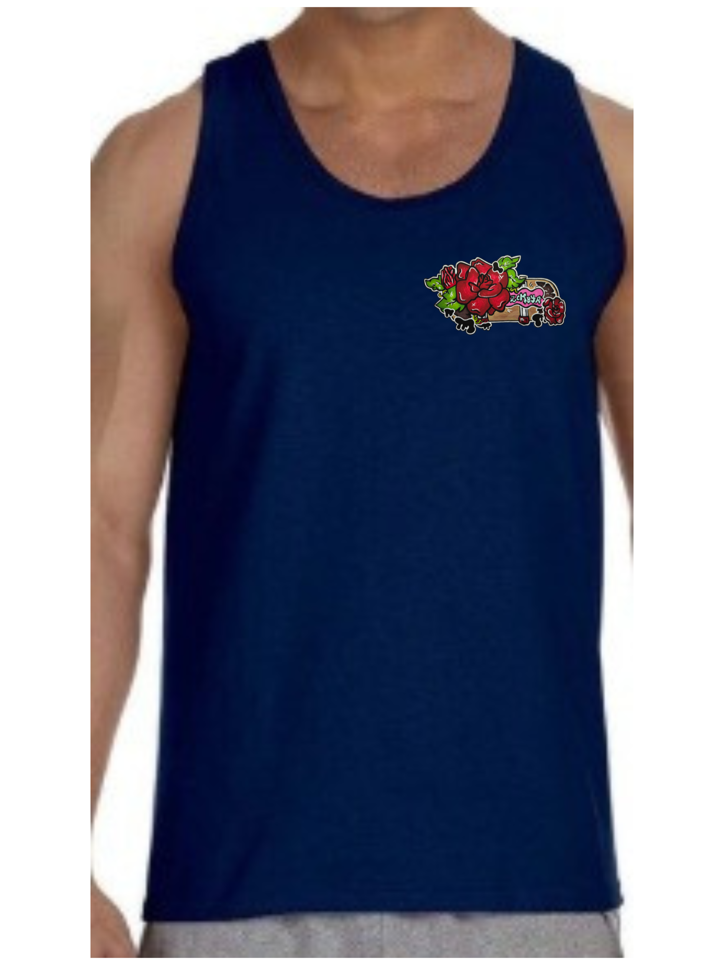 Camisole homme Skate fleur