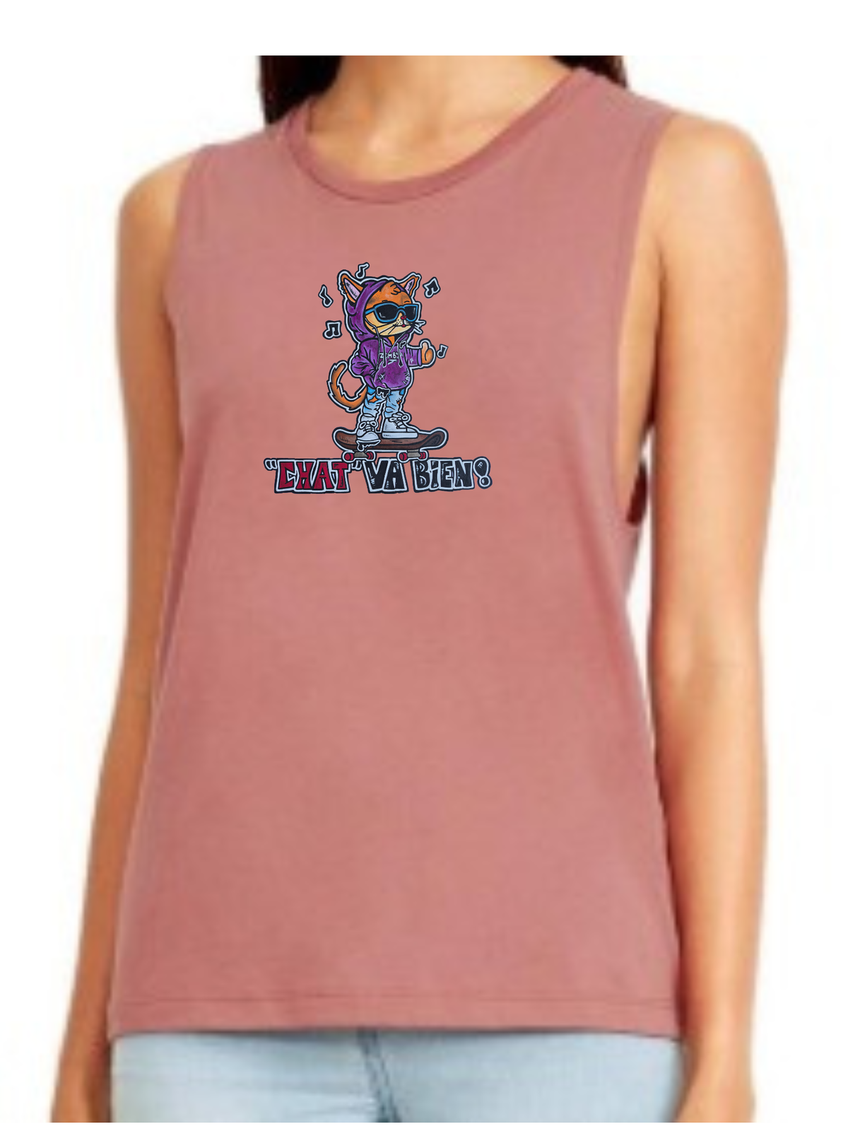 Camisole femme festival muscle Chat va bien