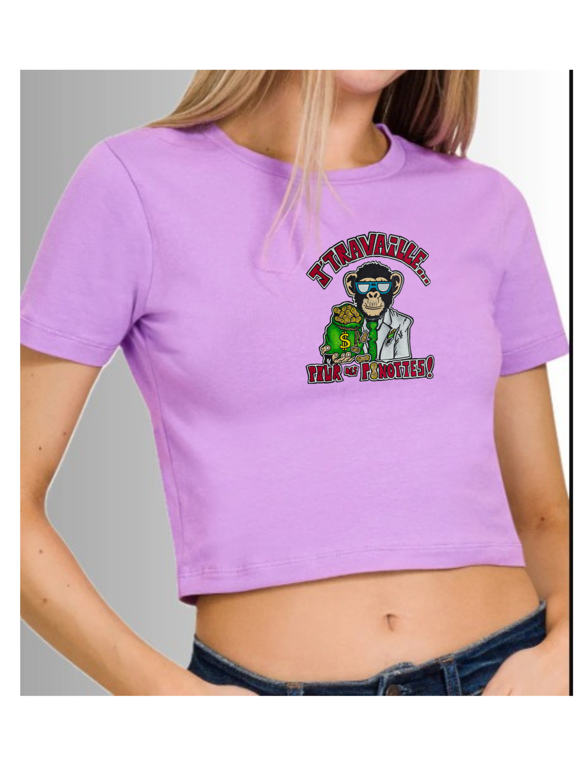 Crop top J'travaille pour des peanuts