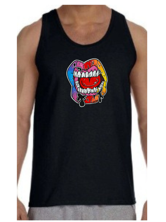 Camisole homme Lèvre multicolore