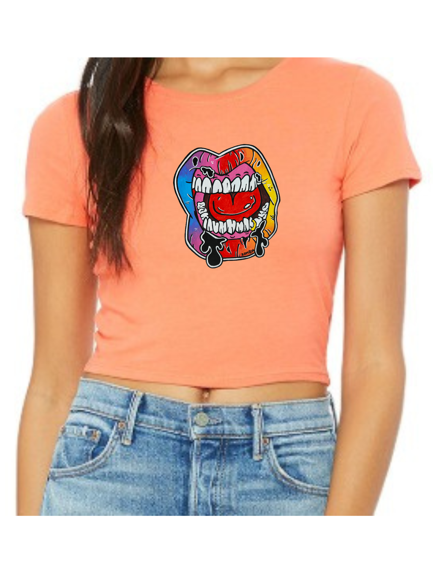 Crop top Lèvre multicolore
