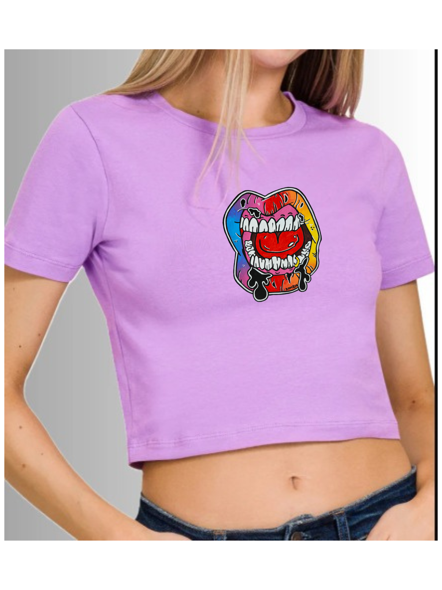Crop top Lèvre multicolore
