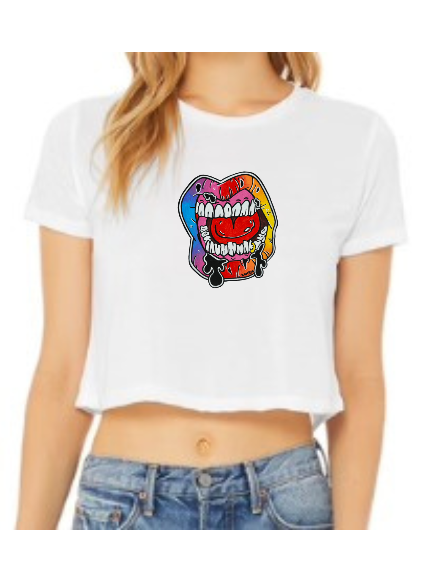 Crop top Lèvre multicolore
