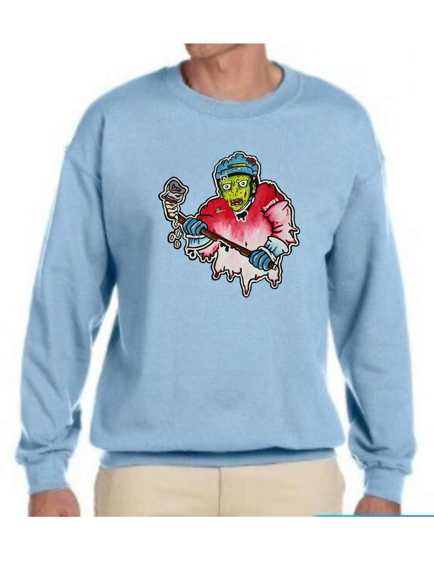 Crewneck Joueur zombie hockey