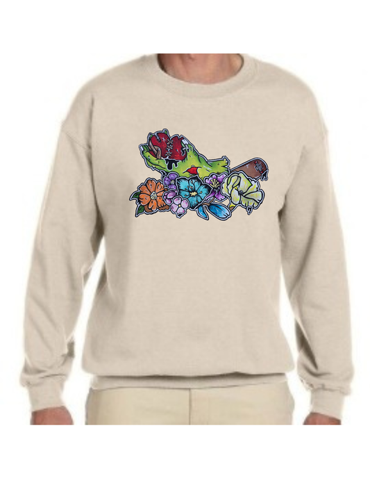 Crewneck Main zombie coeur fleur